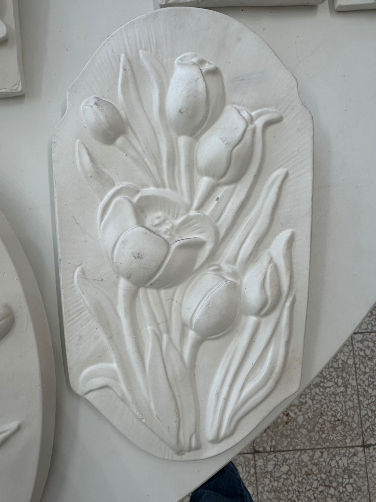 Cuadro tulipanes pequeños de yeso