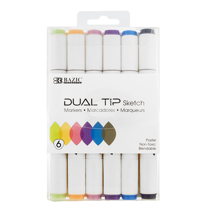 Bazic Dual Tip sketch marcadores (pasteles)