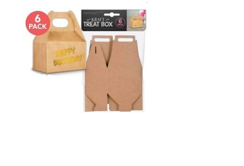 Caja de cartón treat tipo lonchera set 6 ud