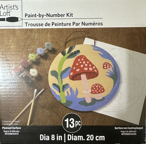 Paint by number kit (Diseño de hongos)