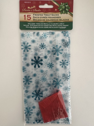 Bolsas de golosinas set de 15 ud( copos de nieve)
