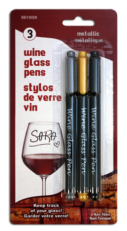 Marcadores metálicos para copas de vino