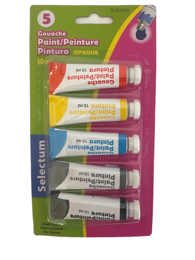 Pintura gouache set de 5 colores