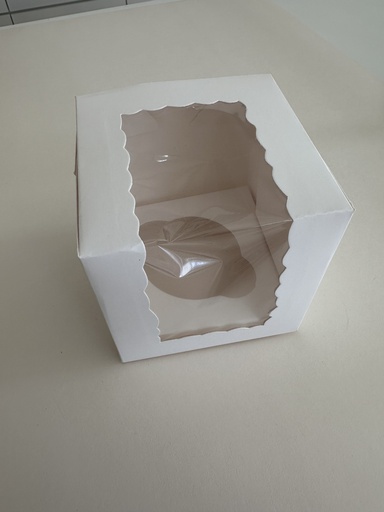 Caja blanca para cupcake 4" x 4" x 4" (h)