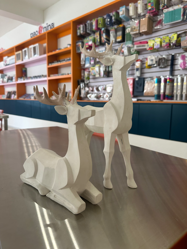 Set renos (2ud) de yeso
